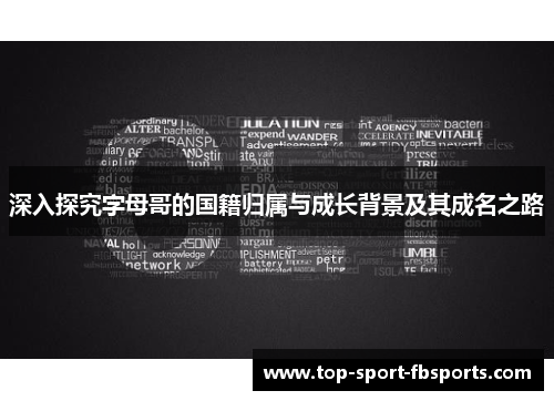 深入探究字母哥的国籍归属与成长背景及其成名之路